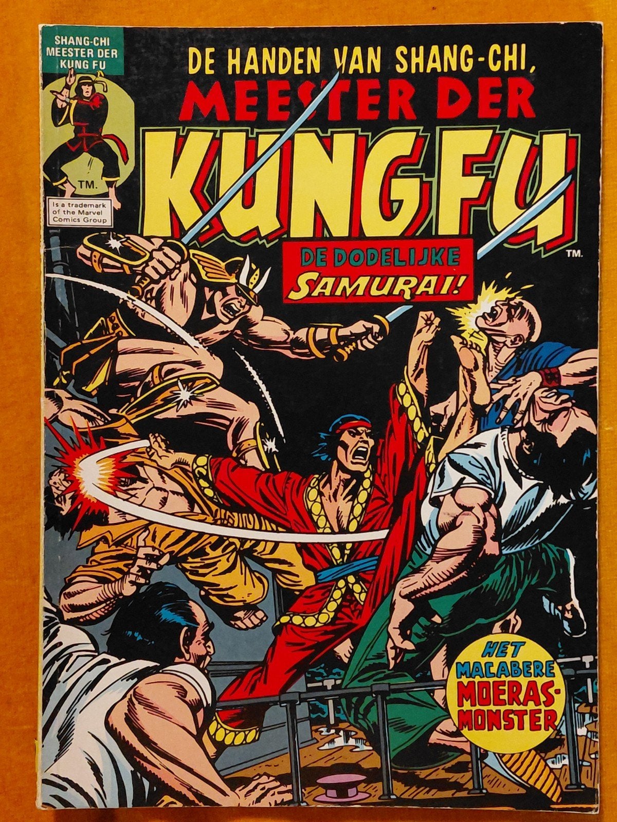 Shang-Chi Meester der Kung Fu - De Dodelijke Samurai!, Boeken, Eén stripboek, Ophalen of Verzenden, Gelezen, Steve Englehart, Paul Gulacy
