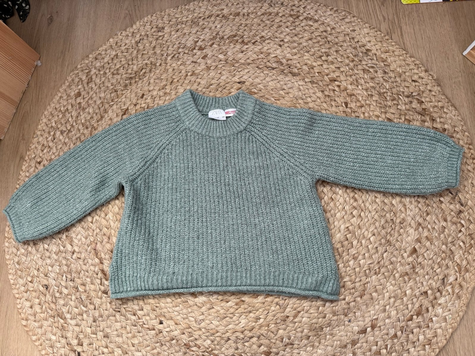 Groene trui Zara - maat 86, Ophalen of Verzenden, Gebruikt, Jongetje of Meisje, Truitje of Vestje