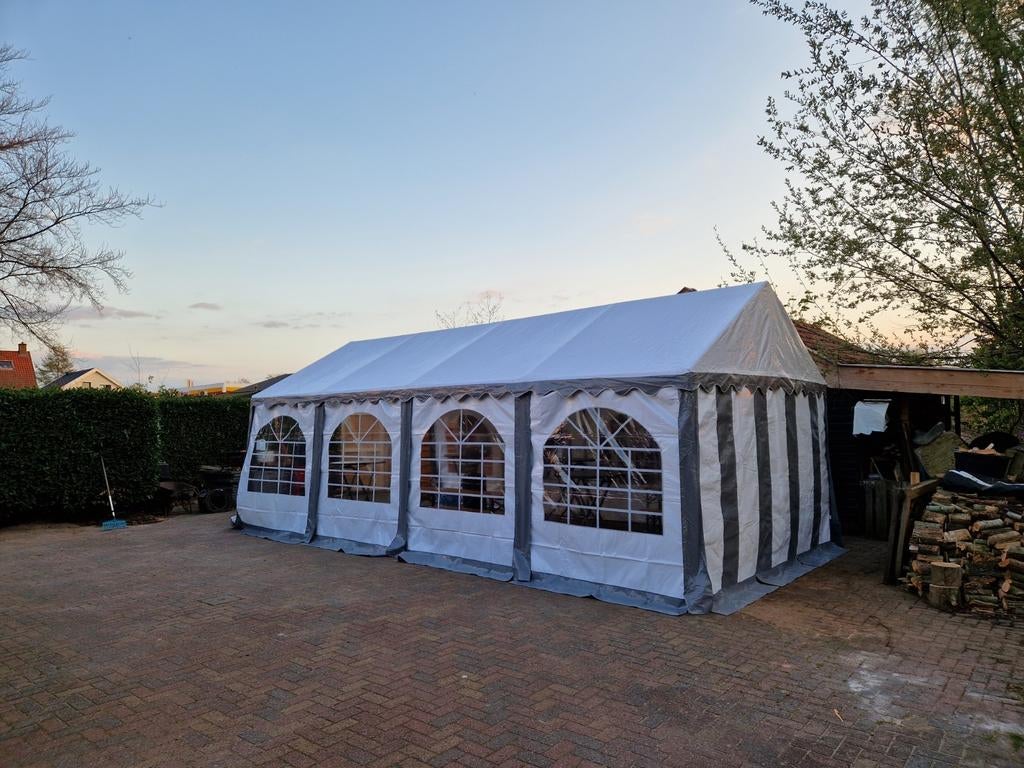 Partytent 6x4 & 8x4 te huur, Tuin en Terras, Partytenten, 8 meter of meer, Ophalen