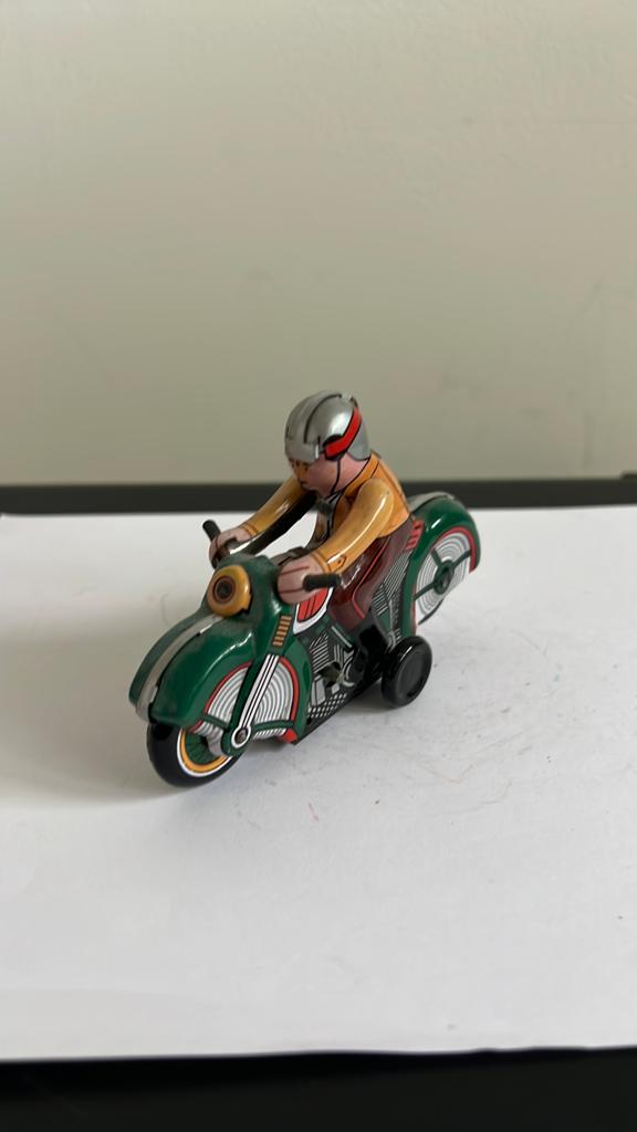 Vintage Blikken Opwind Motorfiets - Zonder Sleutel, Antiek en Kunst, Antiek | Speelgoed, Ophalen of Verzenden