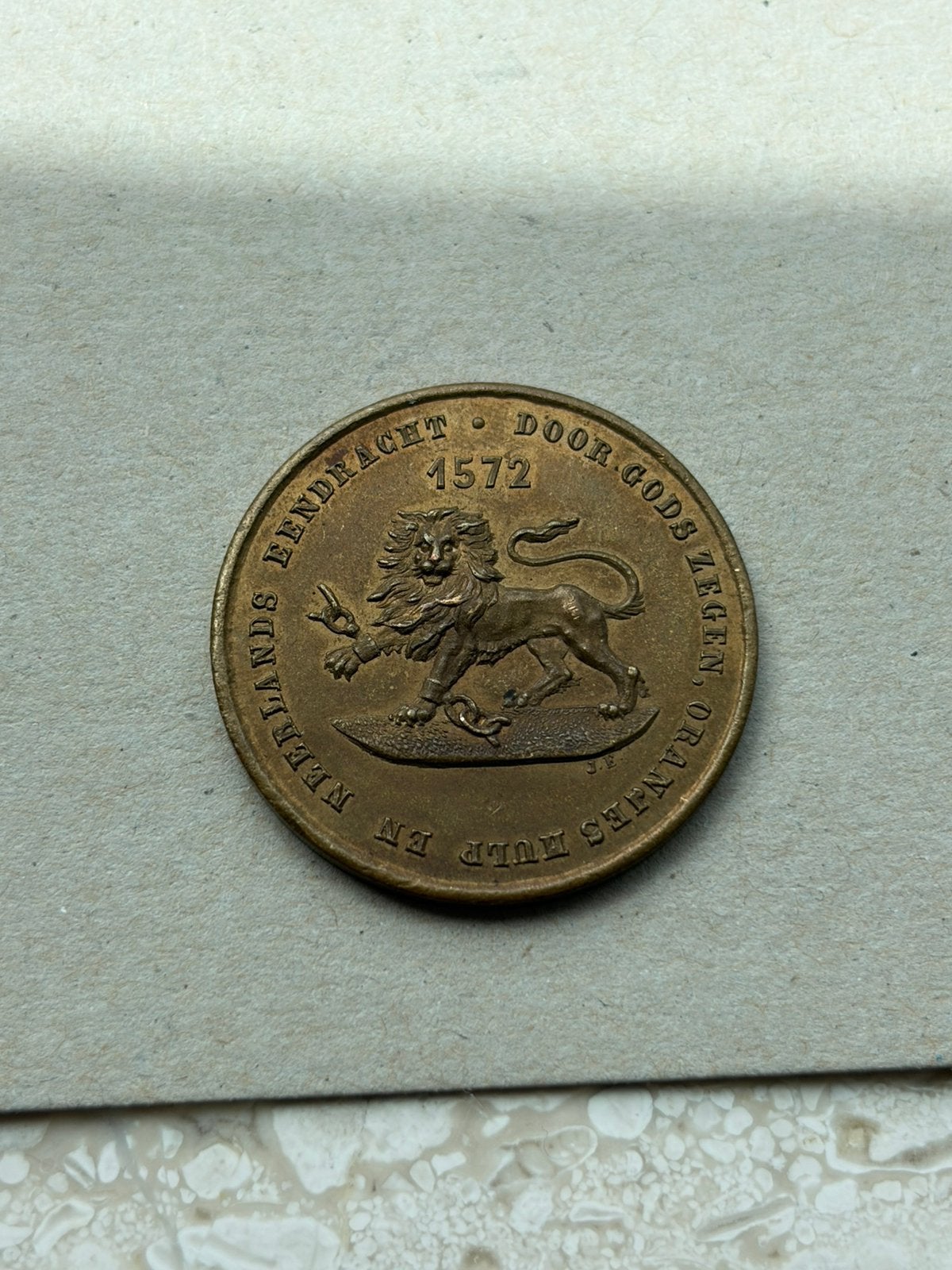 Nederland penning 1872 vrijheid en orde, Ophalen of Verzenden, Overige materialen
