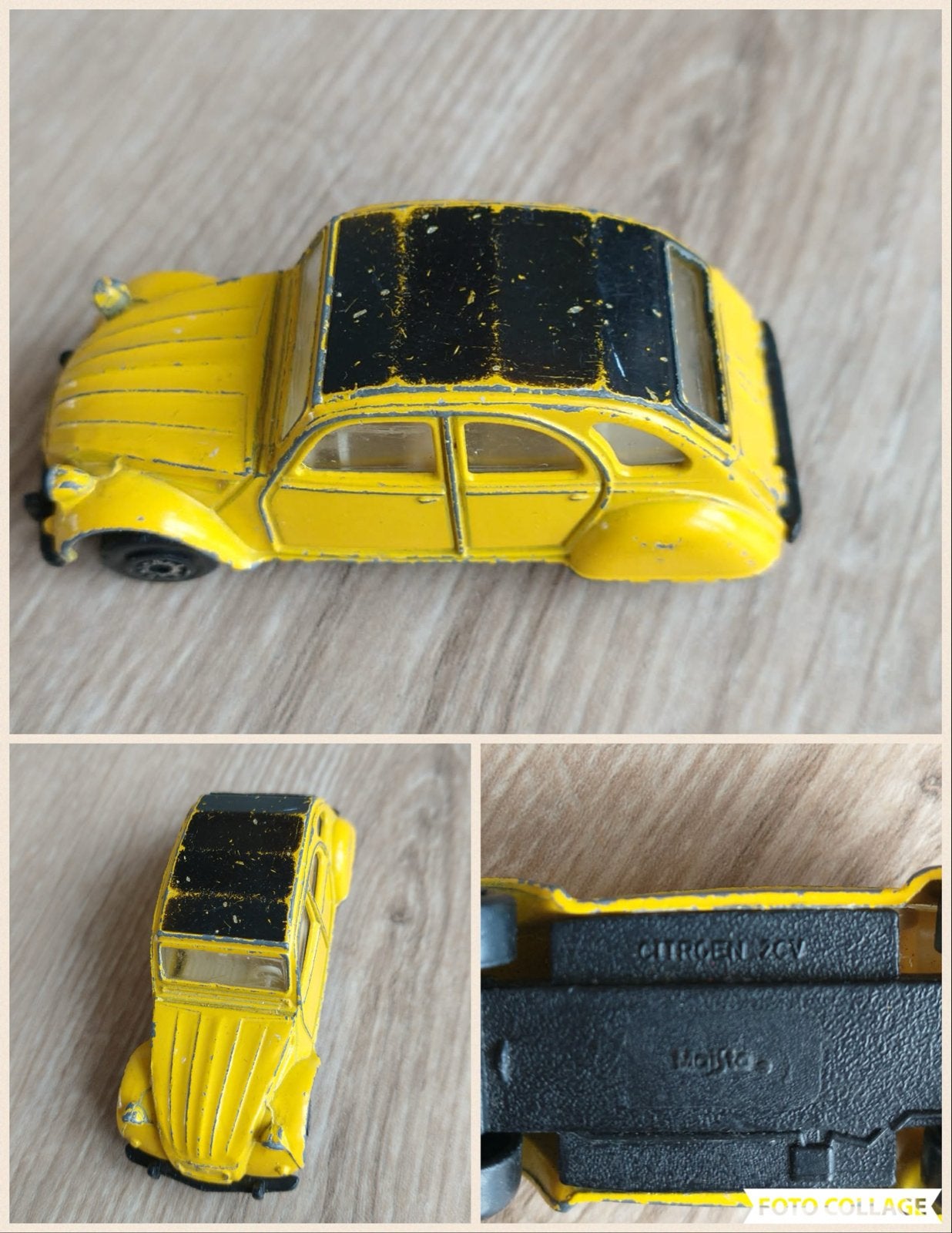 Citroën 2CV Speelgoedauto - Geel - Gebruikt, Ophalen of Verzenden, Gebruikt, Auto, Overige merken