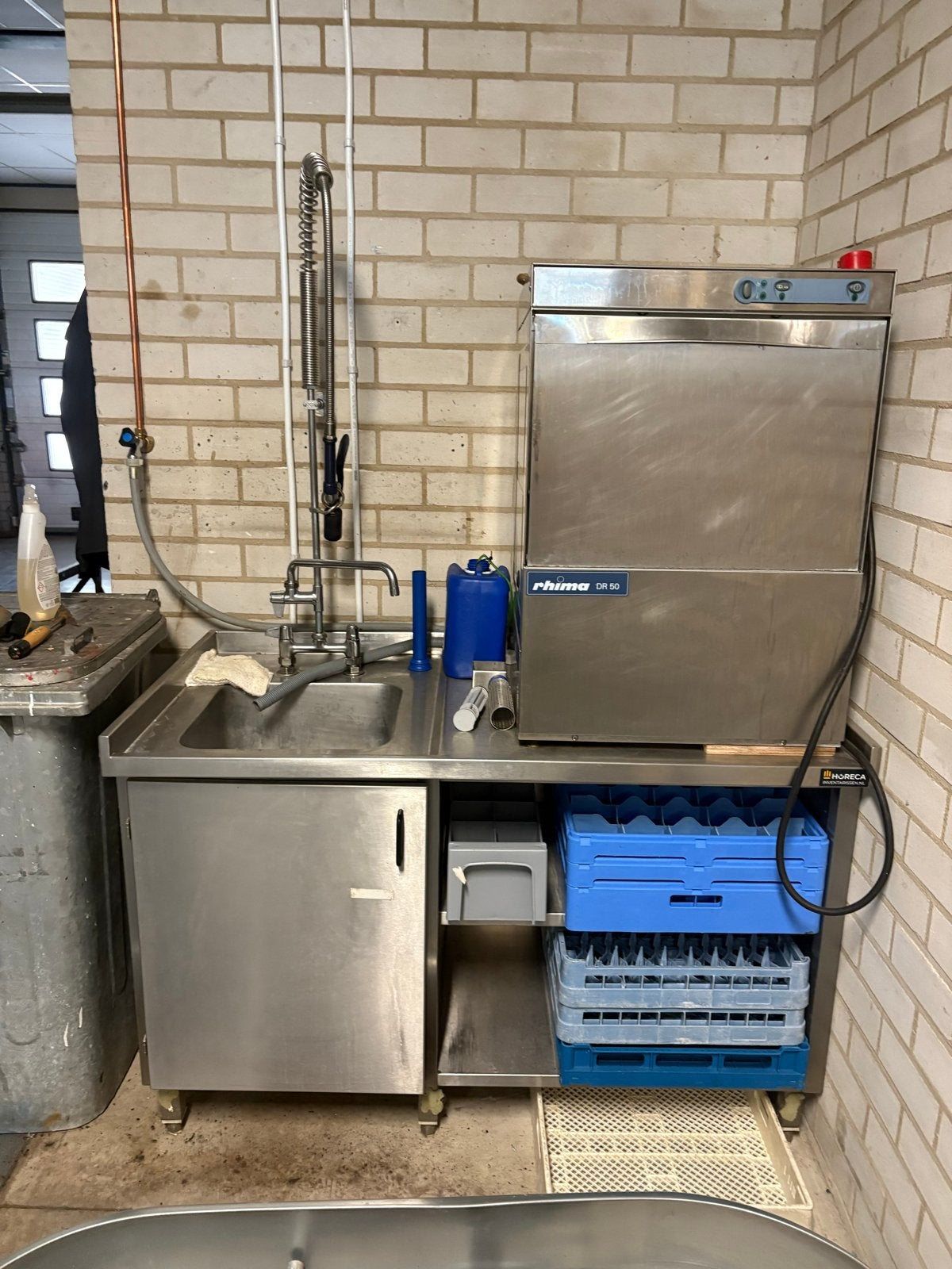 Rhima DR 50 doorschuif vaatwasser met spoelbak, Ophalen, Gebruikt