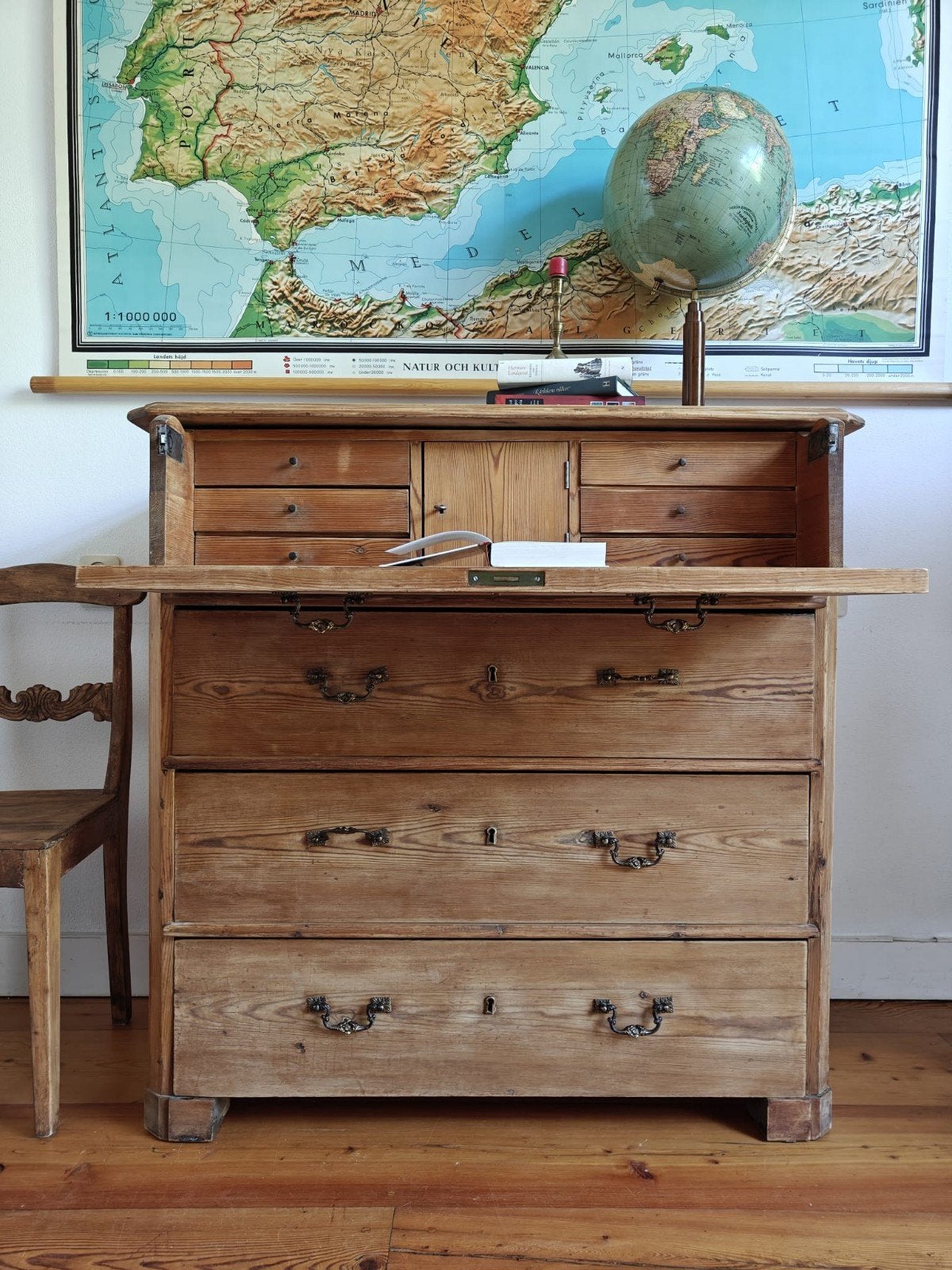 Antieke Zweedse secretaire., Ophalen, Gebruikt, Scandinavisch Antiek