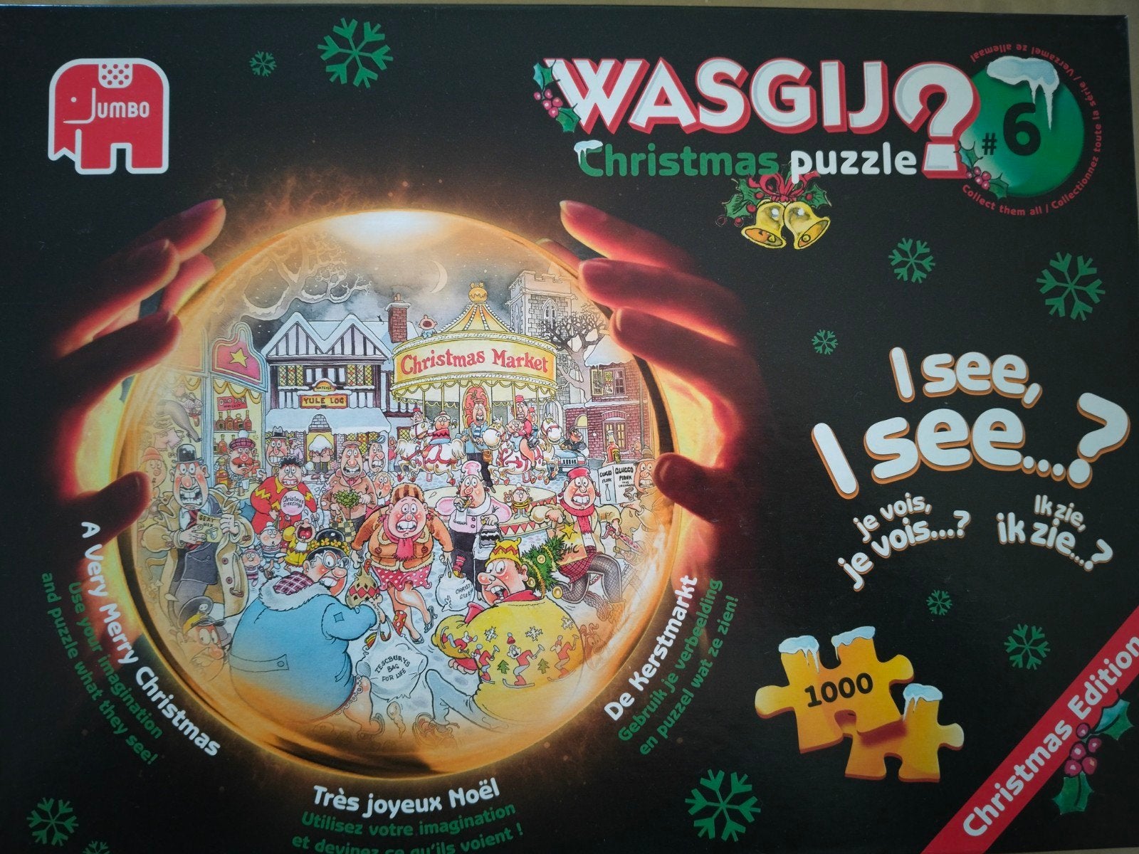 Wasgij kerstpuzzel nr 6 te koop, Ophalen of Verzenden, 500 t/m 1500 stukjes, Zo goed als nieuw, Legpuzzel