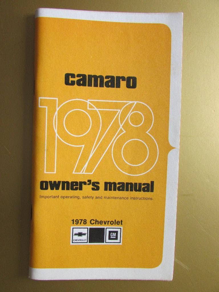 1978 Chevrolet Camaro owner's manual, Engels, Ophalen of Verzenden