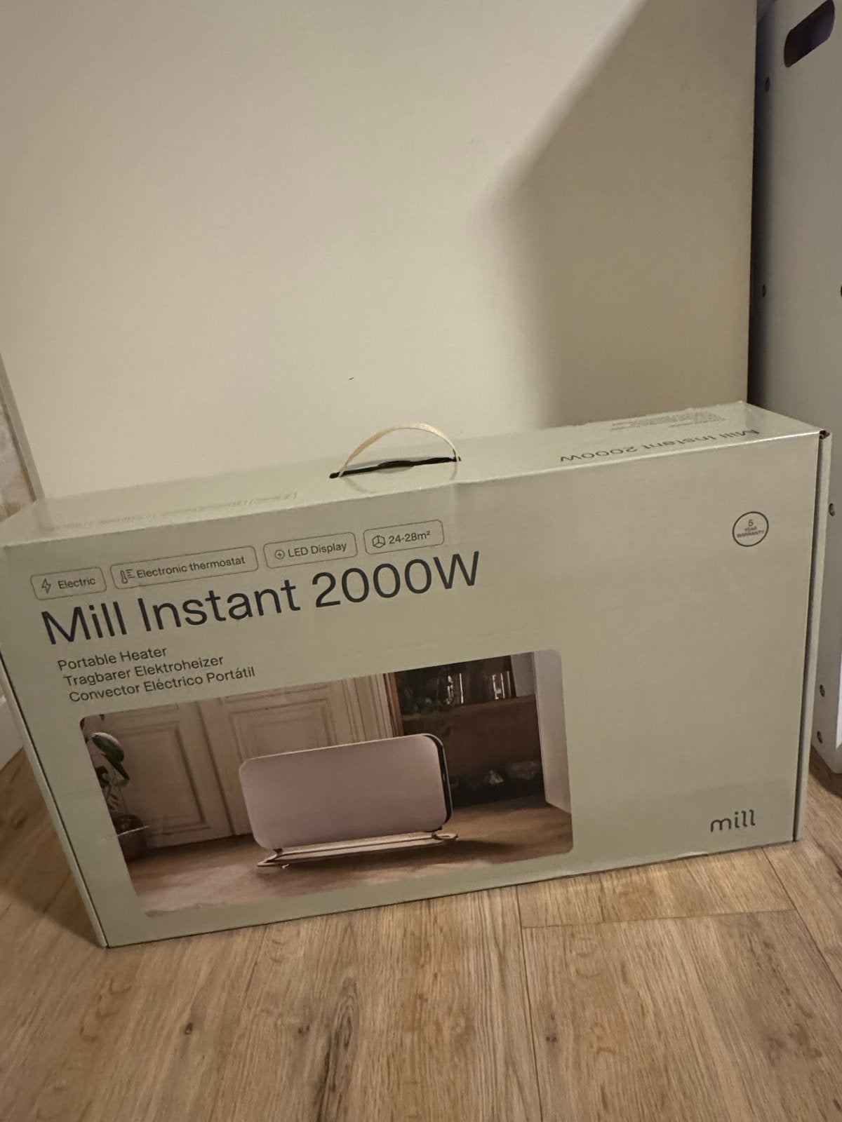 Mill Instant 2000W elektrische kachel – Nieuw in doos, Ophalen, 30 tot 80 cm, 60 tot 150 cm, 800 watt of meer