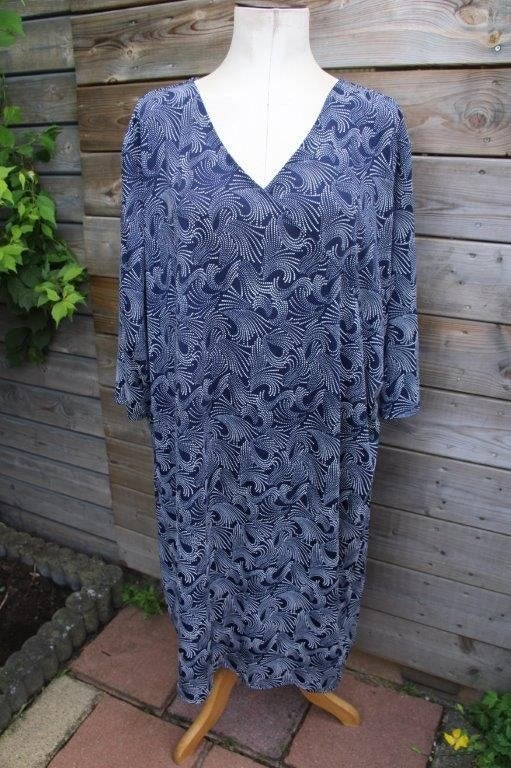 Jurk donkerblauw Thea mt 60 Vaste prijs, Blauw, Jurk, Ophalen of Verzenden, Zo goed als nieuw
