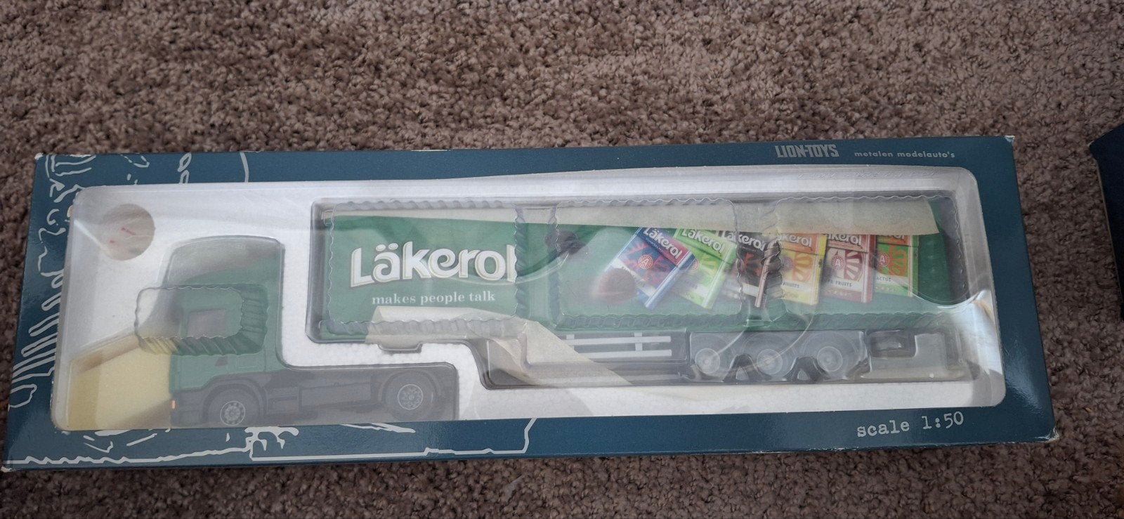 Lion Toys Läkerol vrachtwagen schaal 1:50, Ophalen, Nieuw, Bus of Vrachtwagen, Lion Toys