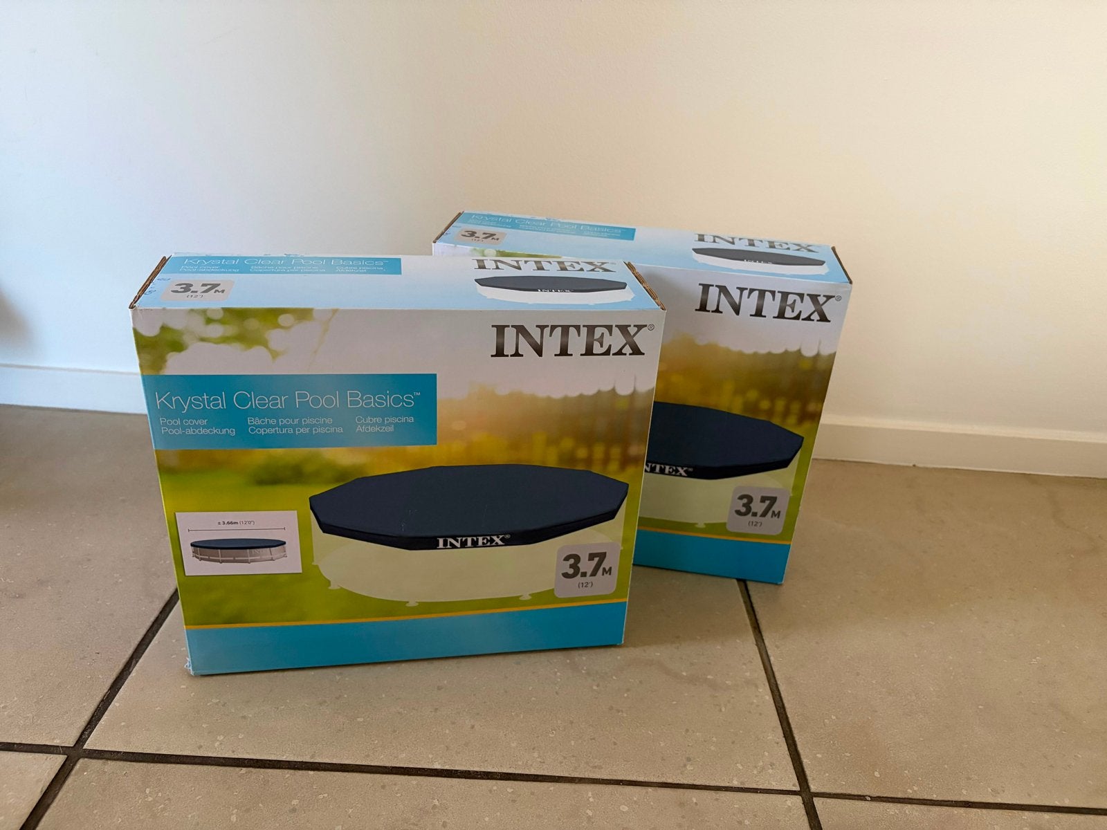 Nieuw: 2x Intex 28031 afdekzeil zwembad Ø 366 cm / 3,7 meter, Ophalen, Nieuw, Overige typen