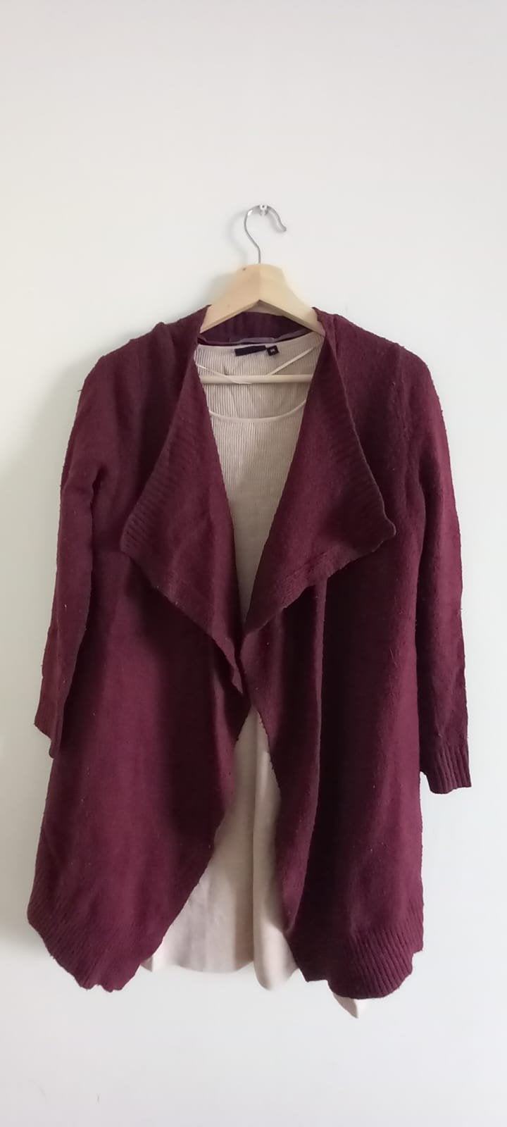 Herfst Jurk met Lang Vest - Maat S/38, Beige, Ophalen of Verzenden, Maat 36 (S), Blue Seven, Primark