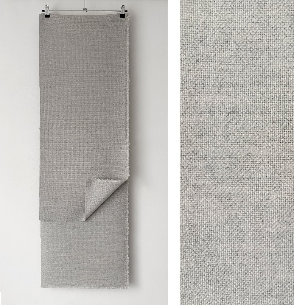 PLOEGWOOL 98 MEUBELSTOF RESTANT 225x42 cm GRIJS-WIT NIEUW !, Wol, 30 tot 120 cm, Meerkleurig, Verzenden