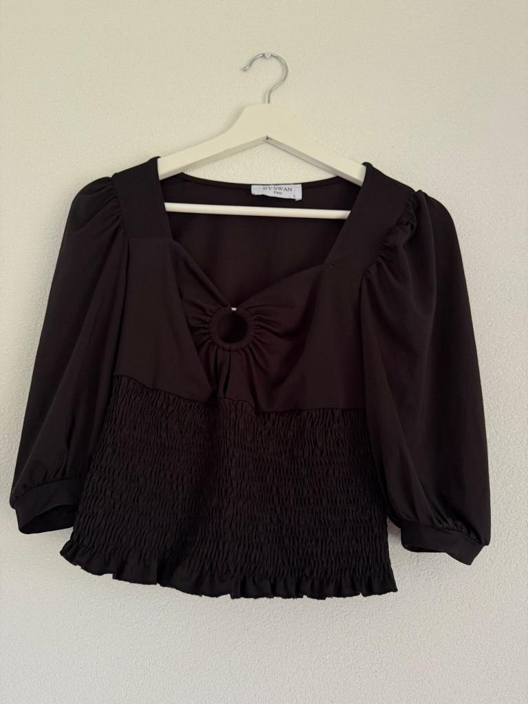 Top zwart L, Kleding | Dames, Zwart, Maat 42/44 (L), Ophalen of Verzenden, Korte mouw