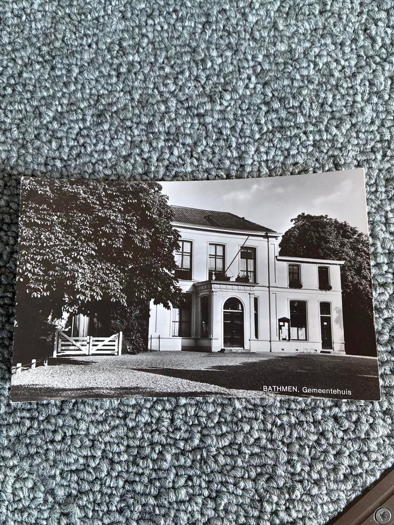 Oude Ansichtkaart Bathmen, Gemeentehuis - Zwart-Wit Foto, Ophalen of Verzenden, 1940 tot 1960, Ongelopen, Gelderland