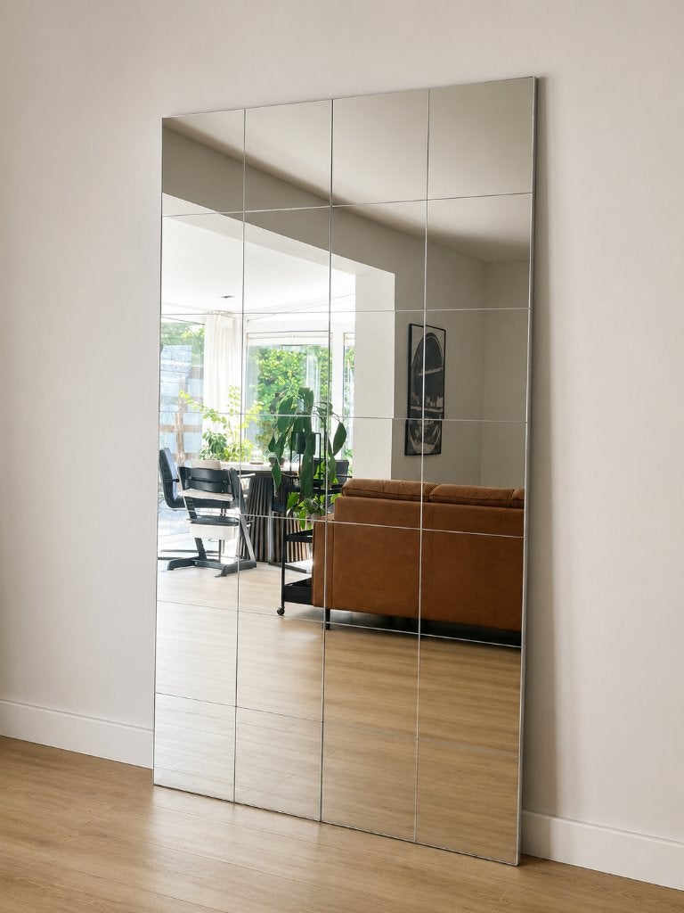 Grote staande spiegel 210x120cm (2 panelen, modern design), Ophalen, Gebruikt, 200 cm of meer, 100 tot 125 cm