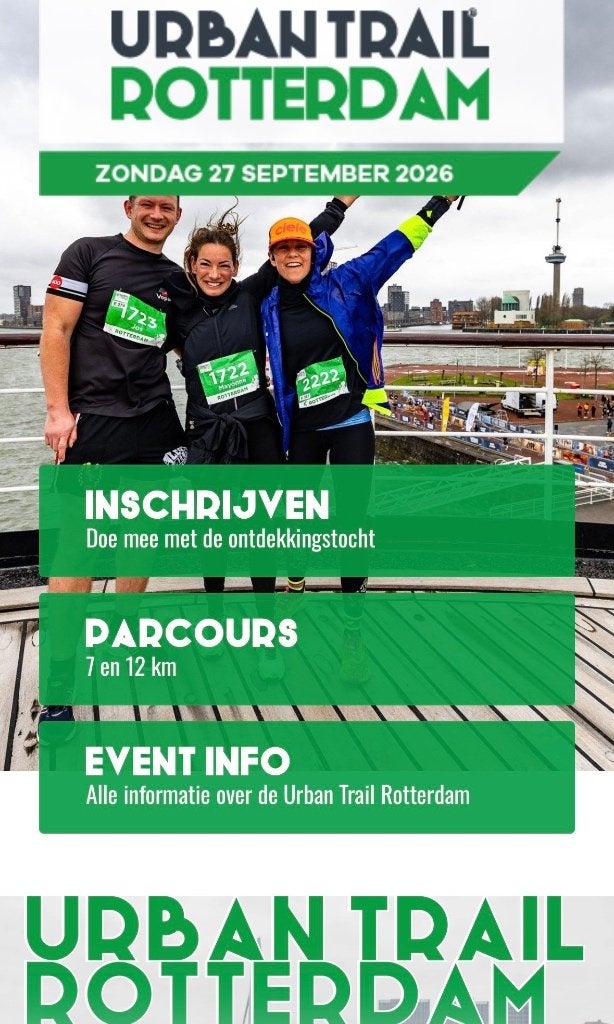 Rotterdam Urban Trail run 27.09.26, Tickets en Kaartjes, Twee personen