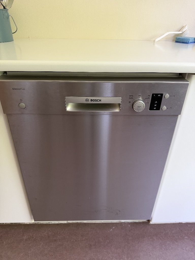 Bosch inbouw vaatwasser SMI25AS00E -60cm- SilencePlus, Ophalen, Gebruikt, Minder dan 85 cm, Inbouw