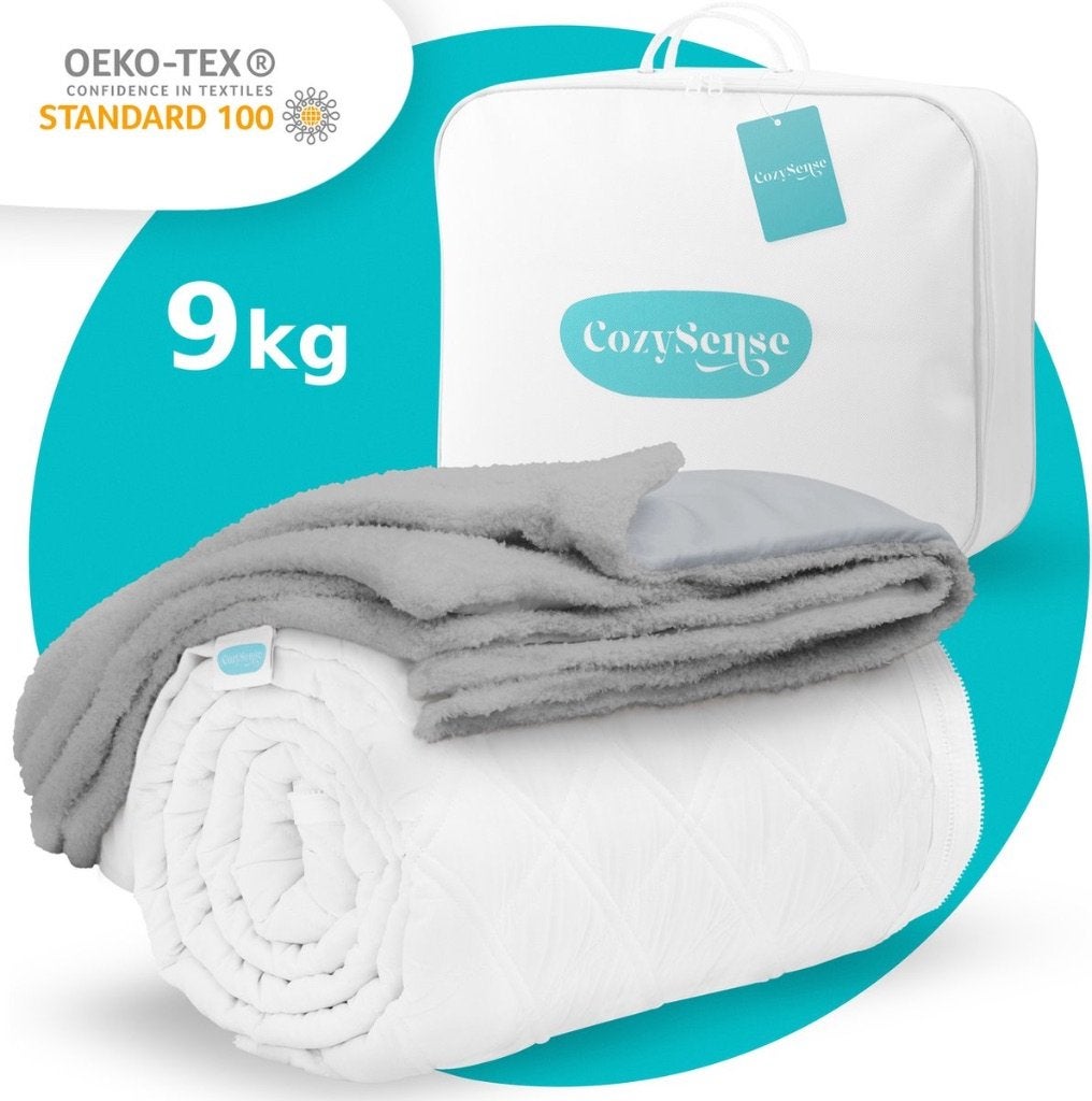 Cozy Sense 9kg verzwaringsdeken - zgan-, Ophalen, Eenpersoons, Grijs, Deken of Dekbed