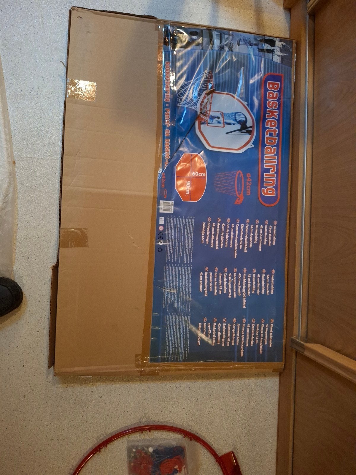 Nieuwe basketbalring met bord en net - 42cm diameter, Ophalen
