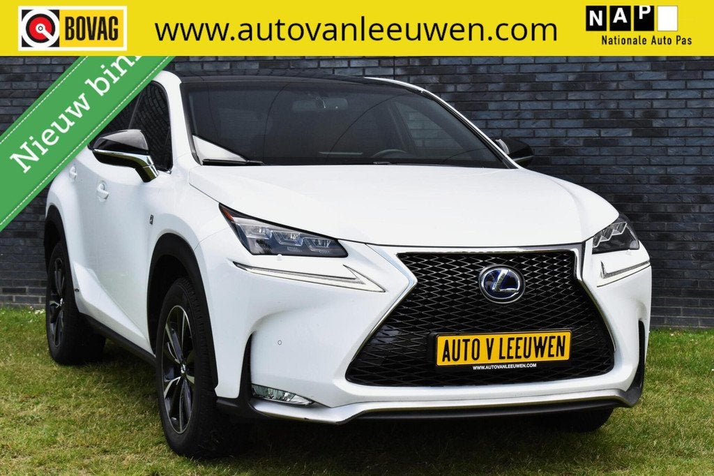 Lexus NX 300h AWD E-Four F Sport PANORAMADAK/VOL LEDER/LED/A, Auto's, Lexus, Automaat, Gebruikt, Euro 6, Leder