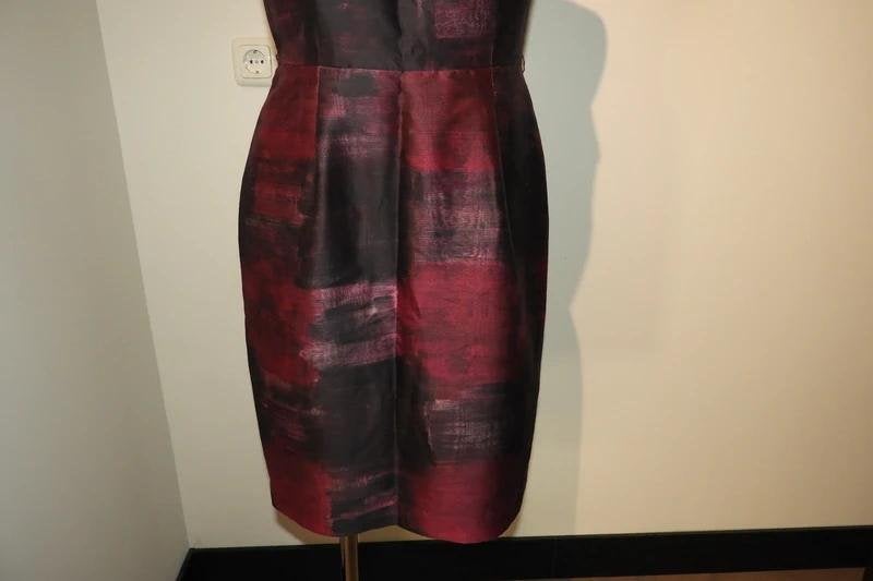 Max Mara deels zijde jurk mooi paars gevlamd mt D38, Kleding | Dames, Jurken, Maat 38/40 (M), Verzenden, Paars, Max Mara