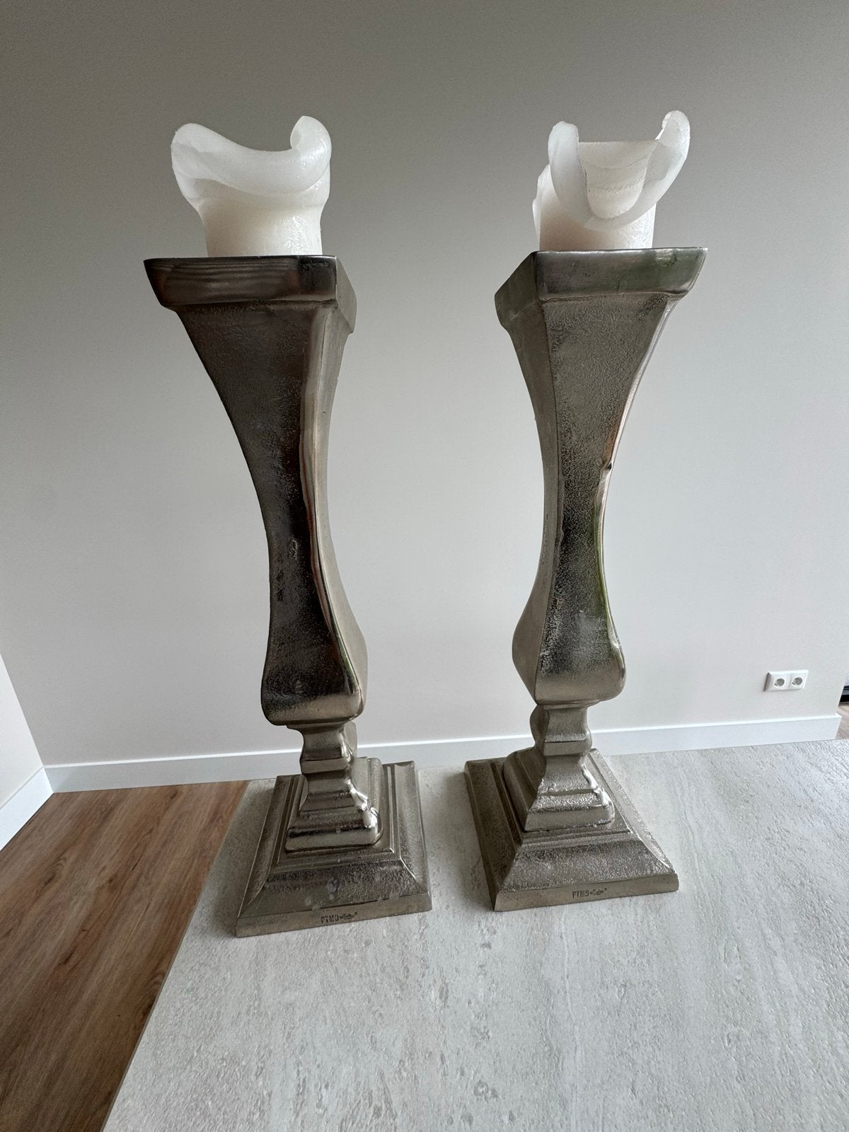 PTMD Metalen Kandelaars - 46,5cm Hoog, 15cm Breed, Ophalen, Gebruikt, Metaal, PTMD