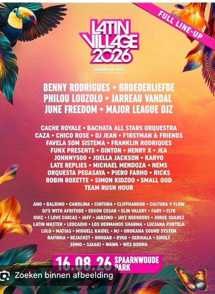 Latin village 2x, Tickets en Kaartjes, Twee personen