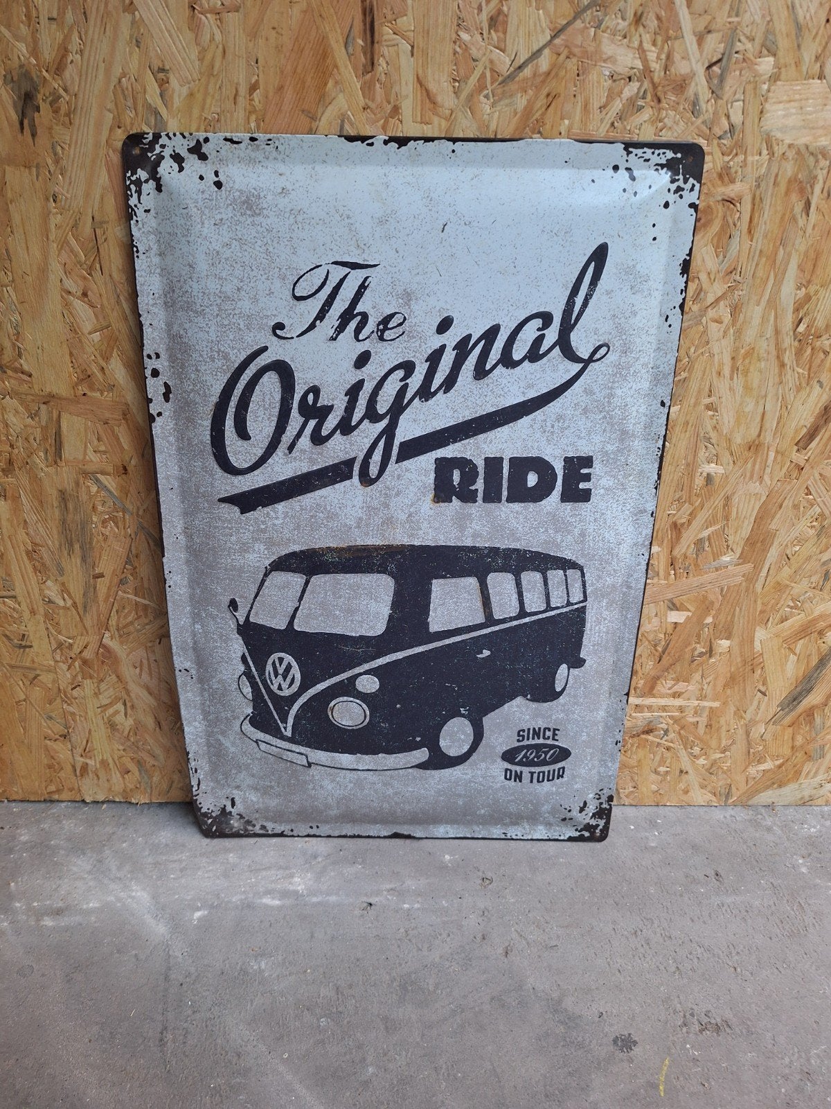 Blikken Volkswagen Bord - The Original Ride - 60x40 cm, Ophalen of Verzenden, Zo goed als nieuw, Auto's