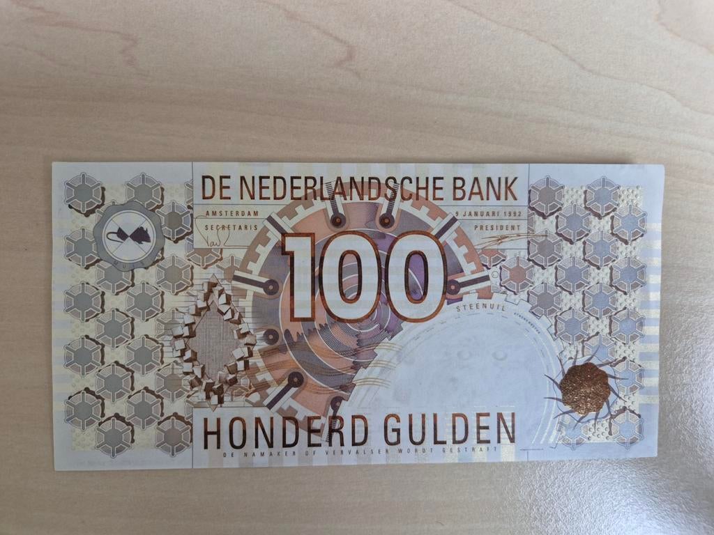 Nederlands bankbiljet 100 gulden Steenuil, Ophalen of Verzenden, 100 gulden