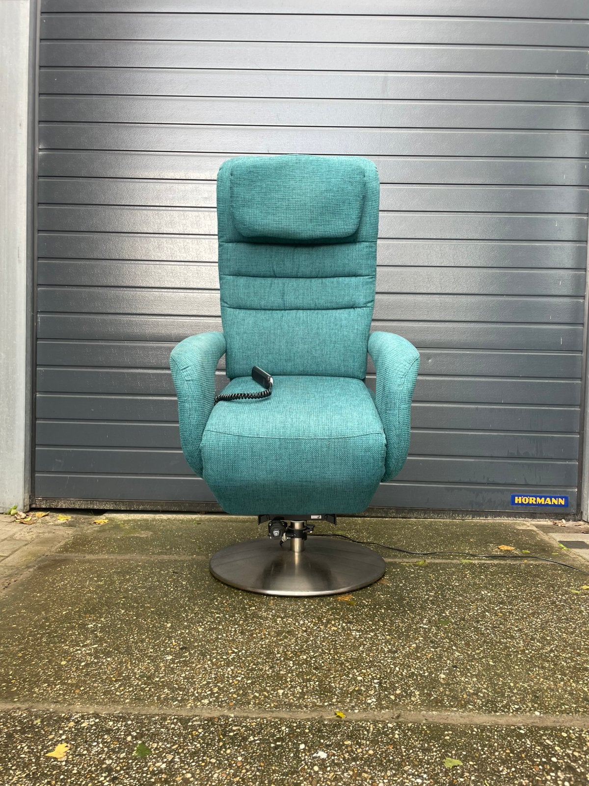 Turqoise sta op stoel / relax fauteuil / relaxstoel stof, Ophalen, Minder dan 75 cm, 50 tot 75 cm, A
