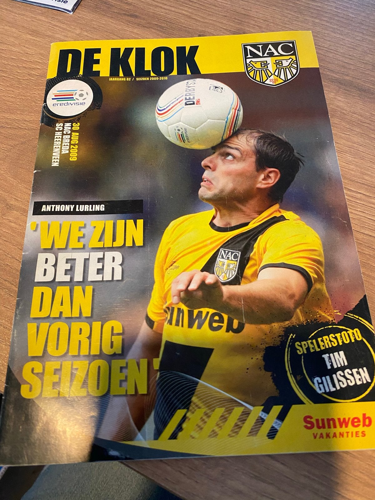 NAC programma boekje 'De Klok' seizoen 2009-2010, Ophalen of Verzenden, Gelezen, Sport en Vrije tijd