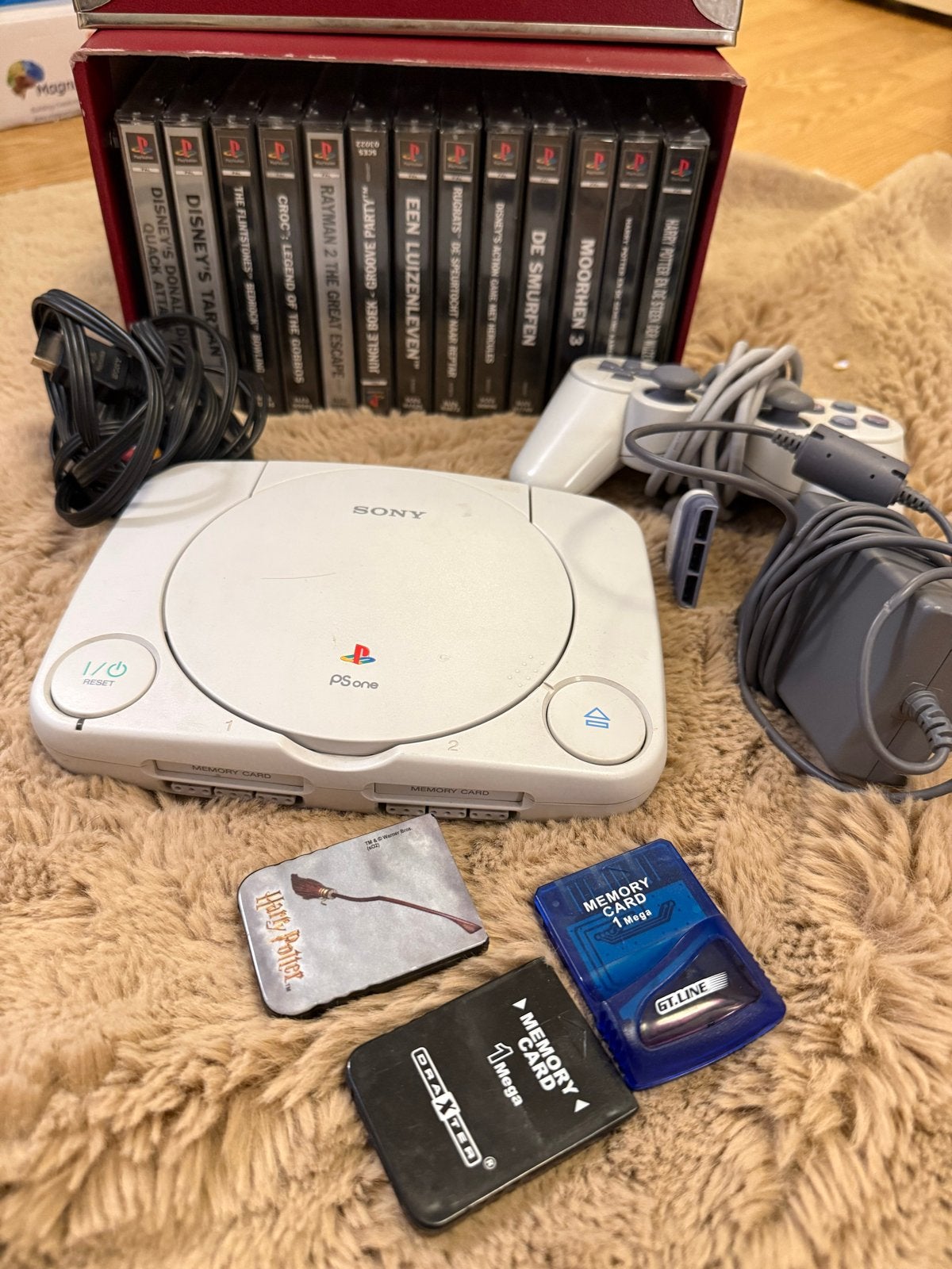 Sony PlayStation 1 (PS1) met 1 controller en 12 games, Ophalen of Verzenden, Gebruikt, Met 1 controller, Met games