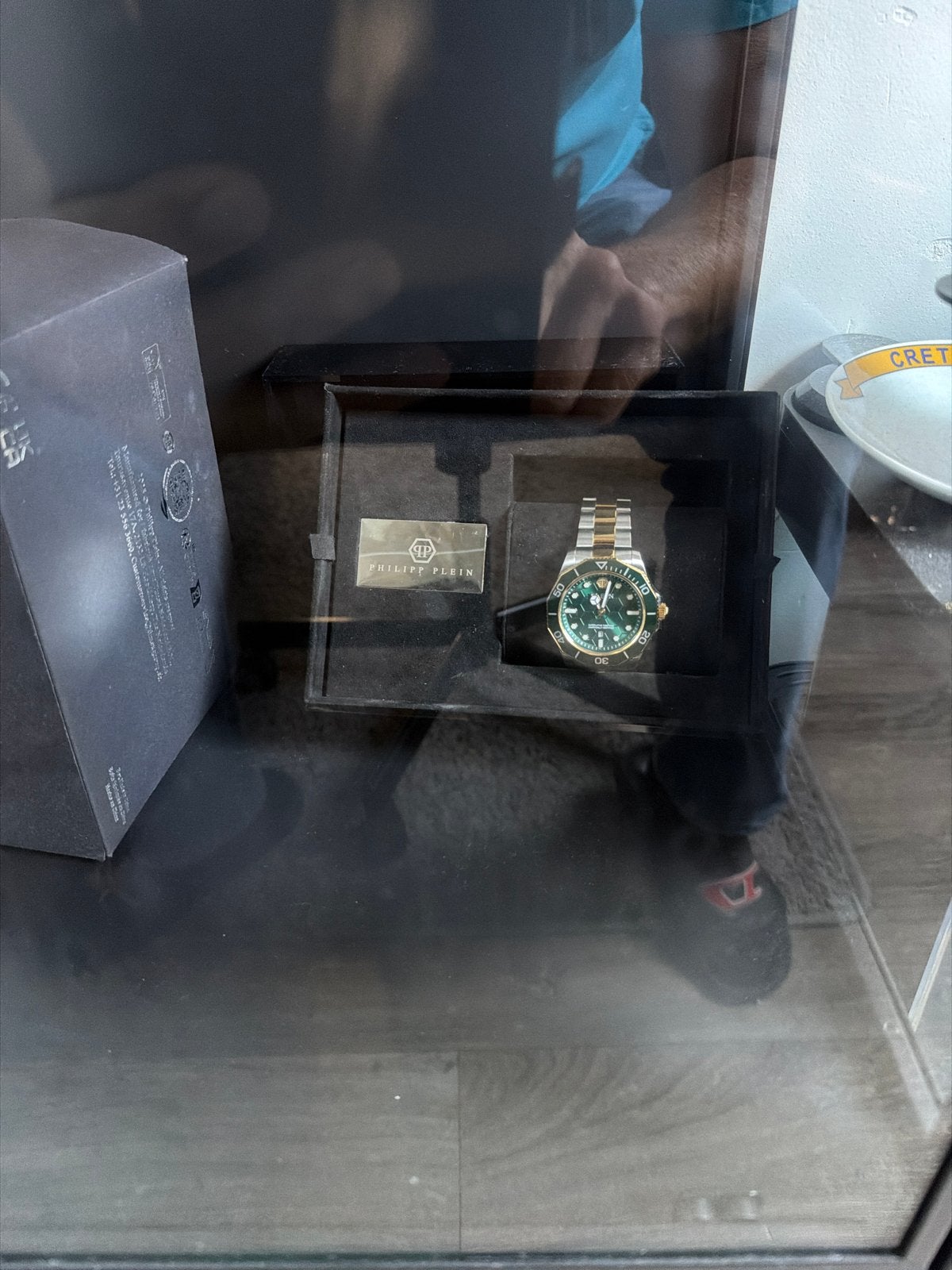 Philipp Plein Horloge - Groen/Goud/Zilver nieuw, Overige merken, Staal, Polshorloge, Ophalen of Verzenden