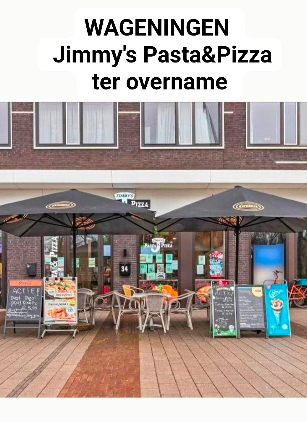 WAGENINGEN Jimmy's Pasta&Pizza  Campus Ter Overname