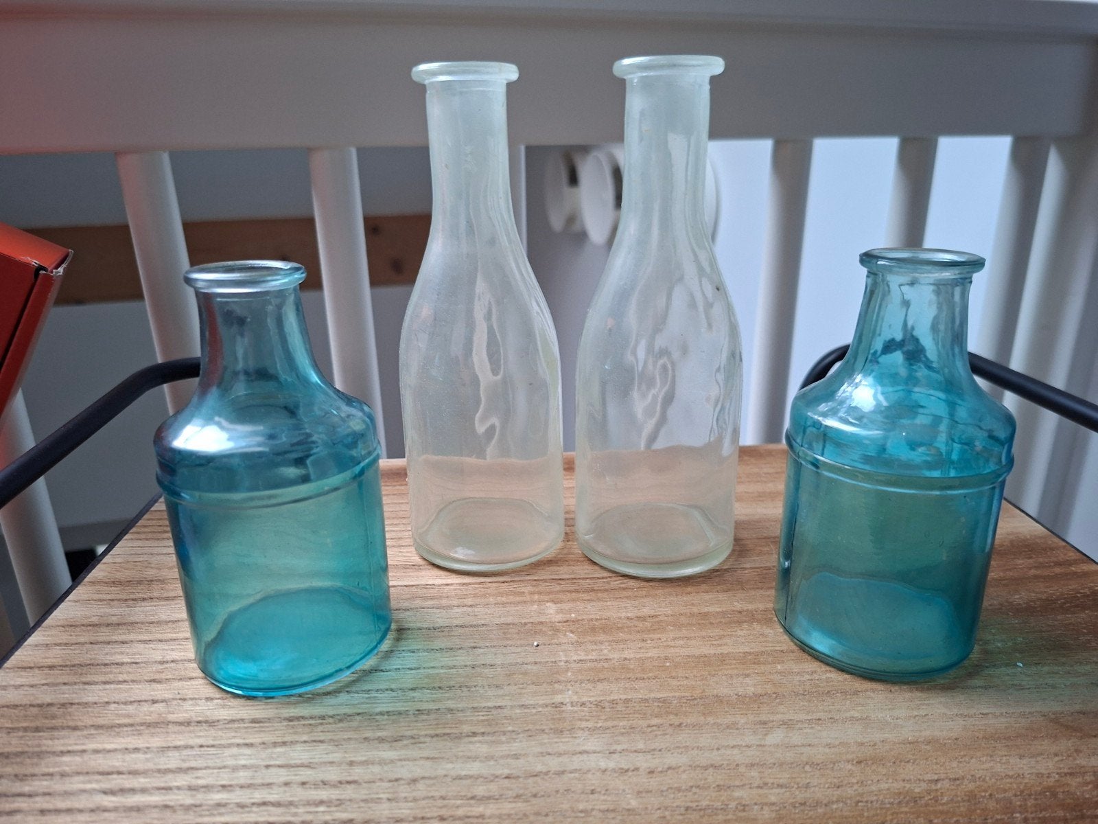 Decoratieve glazen flessen - set van 4, Ophalen of Verzenden