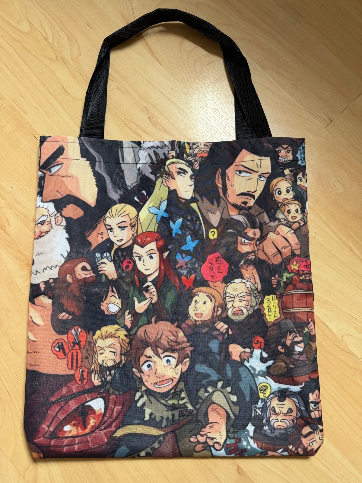 De Hobbit Tot-tas: Epische Avonturen in Anime Stijl, Ophalen of Verzenden, Nieuw, Overige kleuren, Shopper