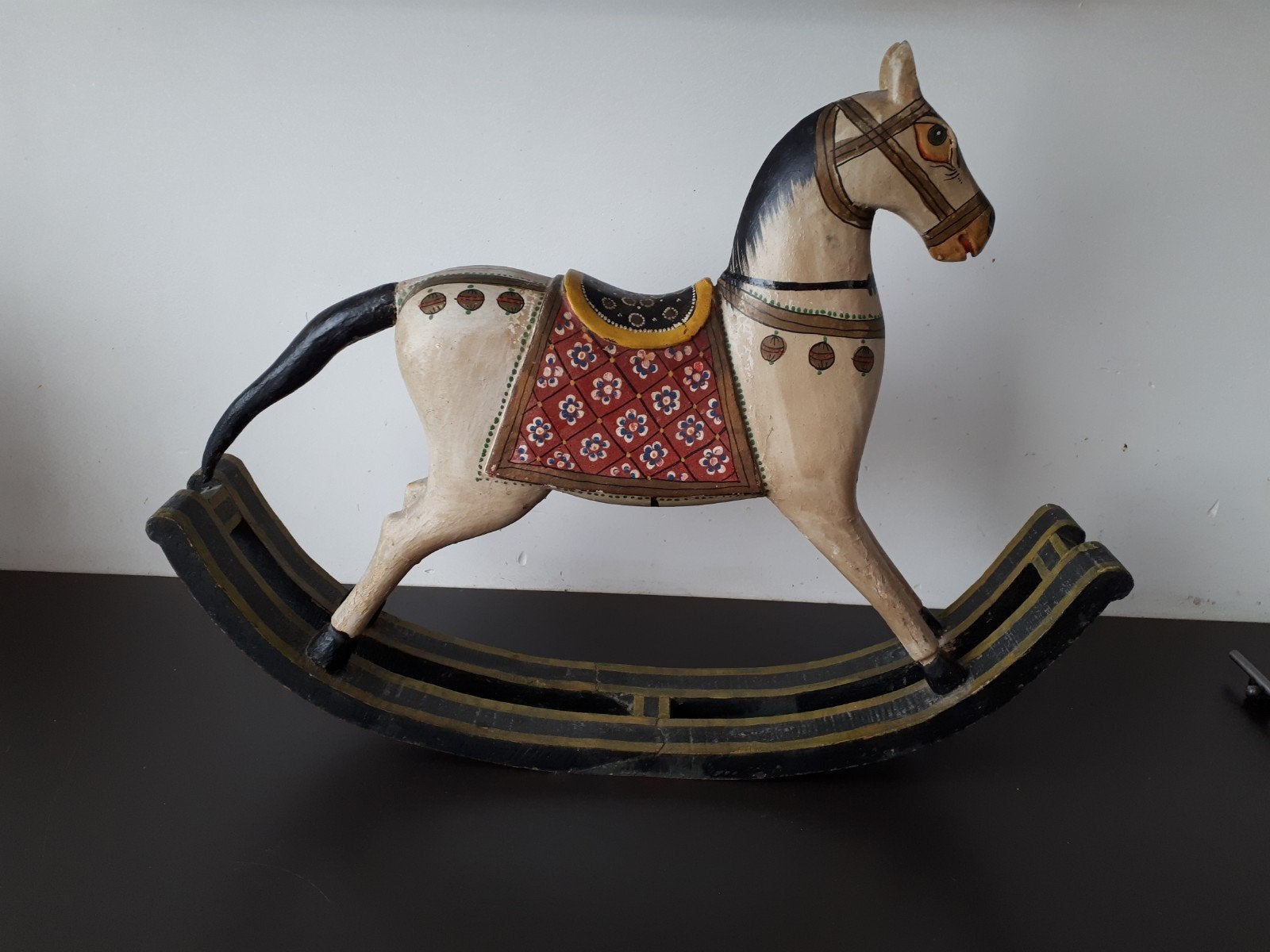 Hobbelpaard antiek hout India stijl, Ophalen of Verzenden