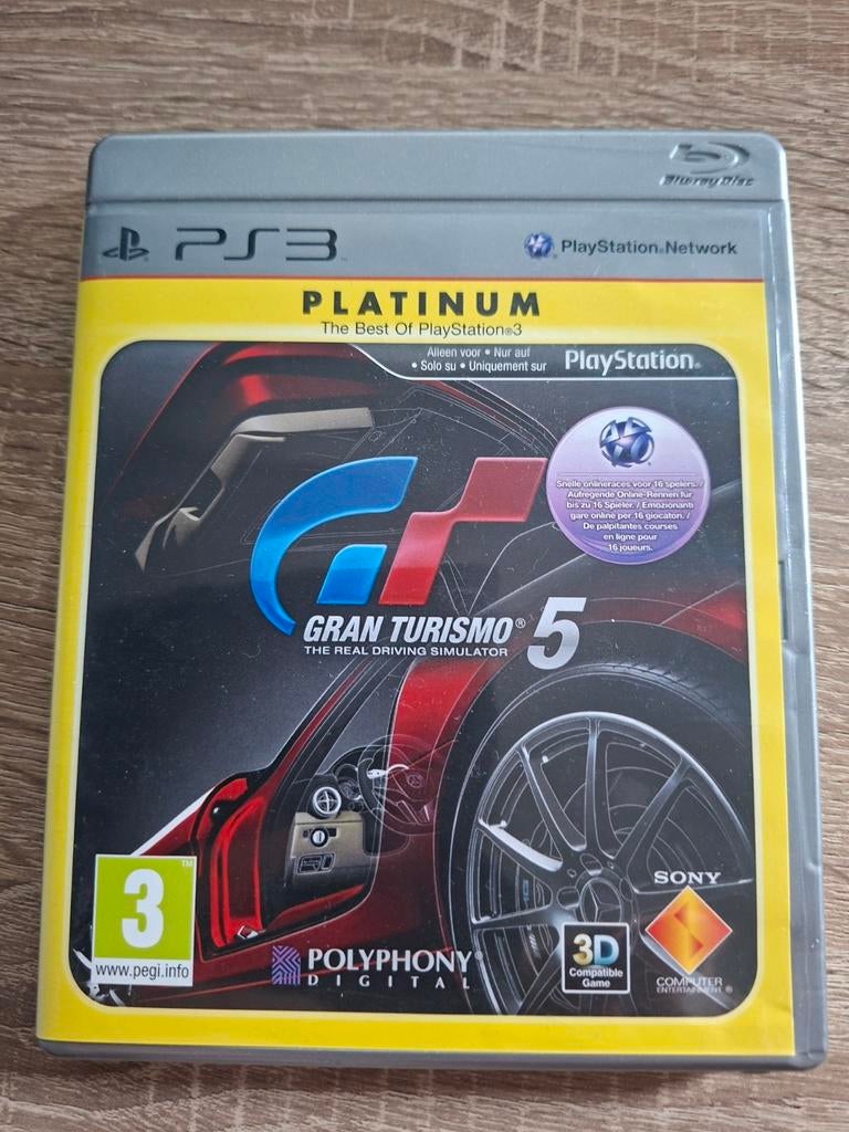 PS3 Gran Turismo 5 Platinum, Online, Gebruikt, 1 speler, Racen en Vliegen