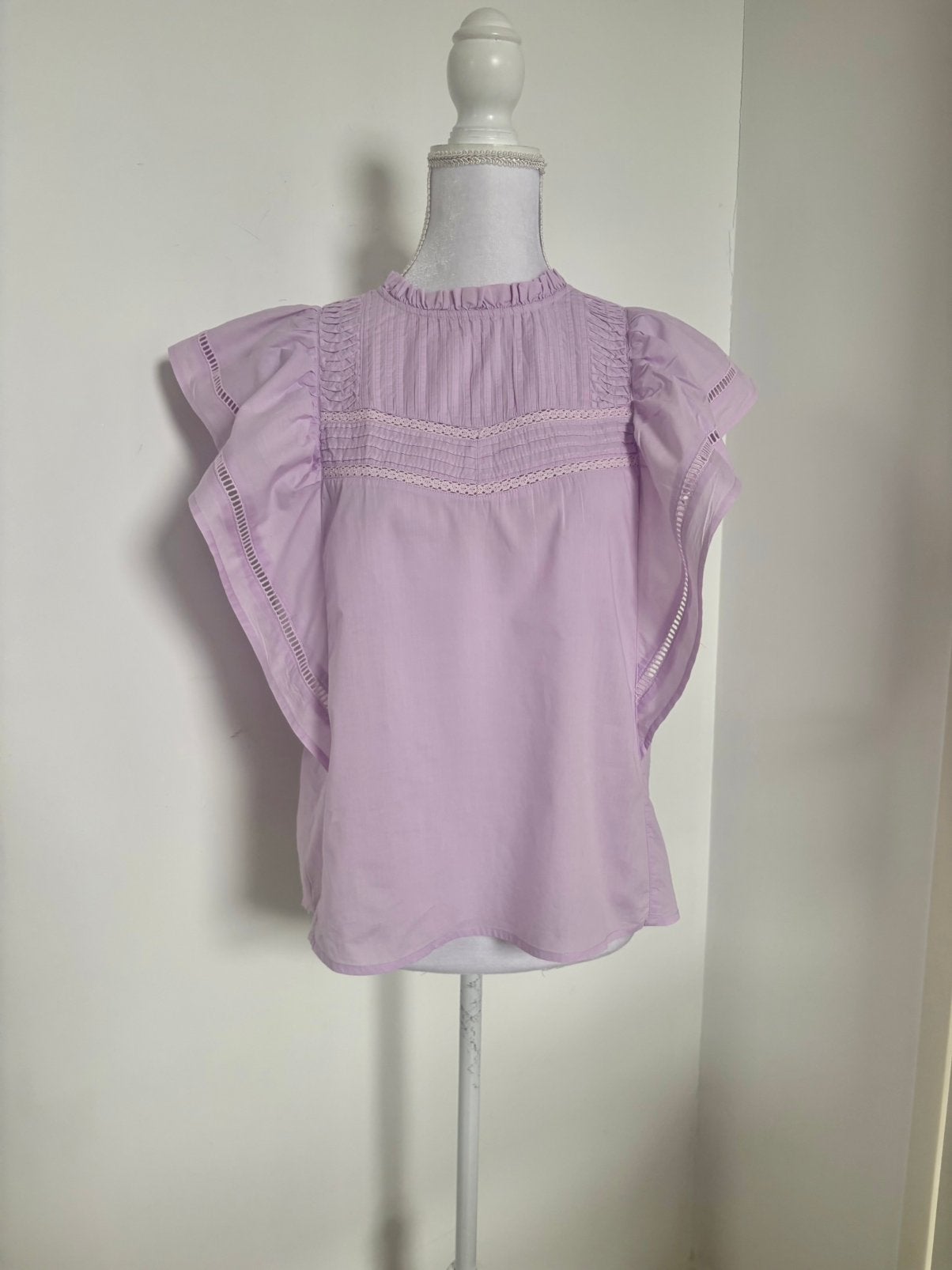 Looks new - Sissy-Boy - Paarse blouse met ruffles - maat M, Ophalen of Verzenden, Zo goed als nieuw, Maat 38/40 (M), Paars