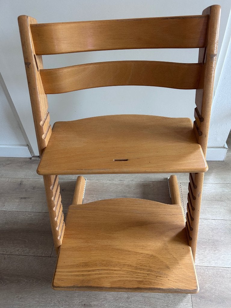 STOKKE trip trap houten kinderstoel, Kinderen en Baby's, Kinderstoelen, Ophalen, Gebruikt, Meegroeistoel