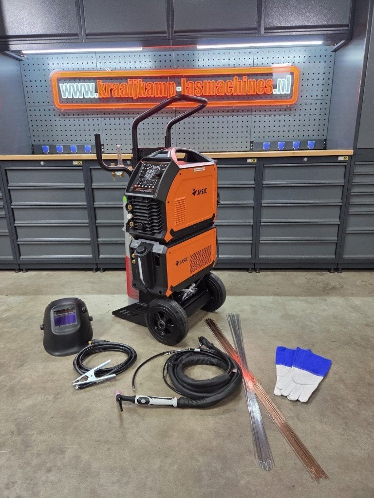 Compleet pakket! Jasic EVO TIG 320P AC/DC 400V watergekoeld