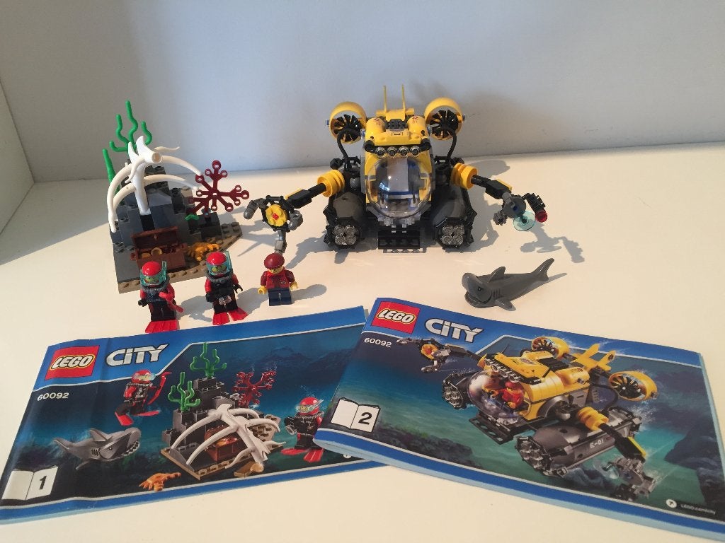 LEGO City Diepzee Duik Set 60092 Compleet met Minifiguren, Compleet, Lego, Ophalen of Verzenden, Complete set