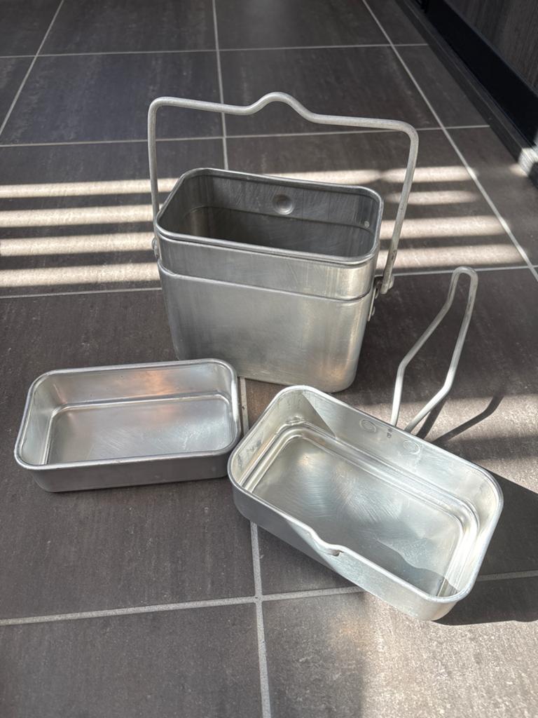 Vintage Kookset / Gamelle - Ideaal voor Preppers of Decorati, Antiek en Kunst, Ophalen of Verzenden
