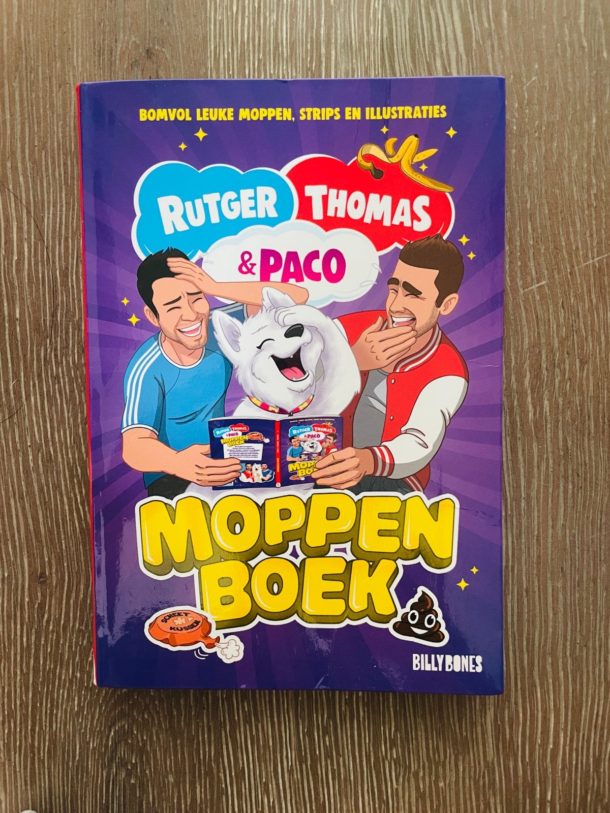 Rutger, Thomas & Paco Moppenboek - Bomvol Leuke Moppen, Ophalen, Zo goed als nieuw, Moppen