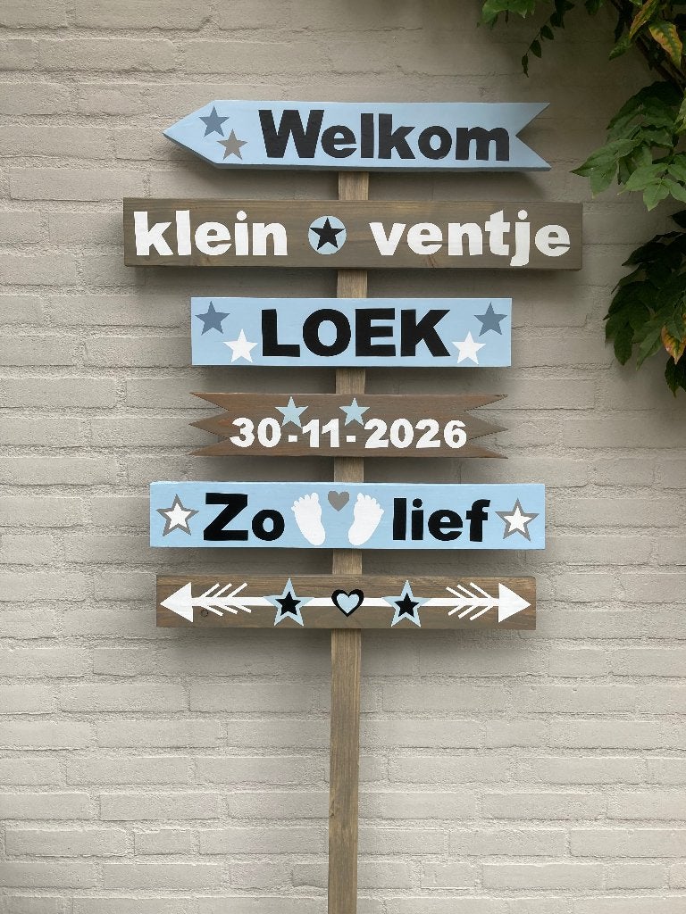 geboorte bord jongen, Ophalen of Verzenden, Nieuw, Geboortebord
