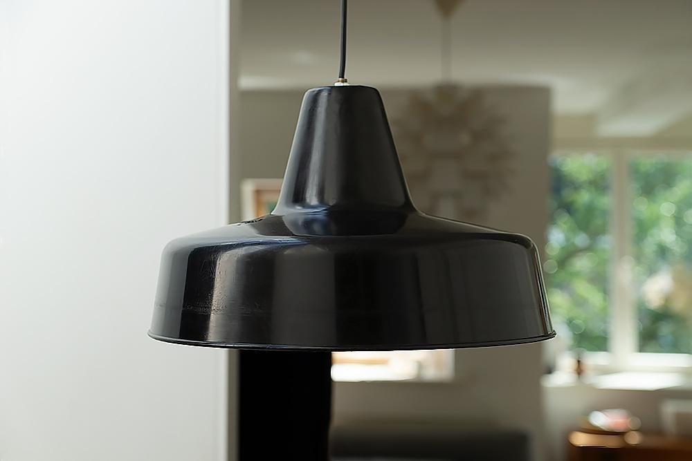 Vintage kunststof fabriekslamp, Vintage, retro, Kunststof, Gebruikt, Ophalen of Verzenden