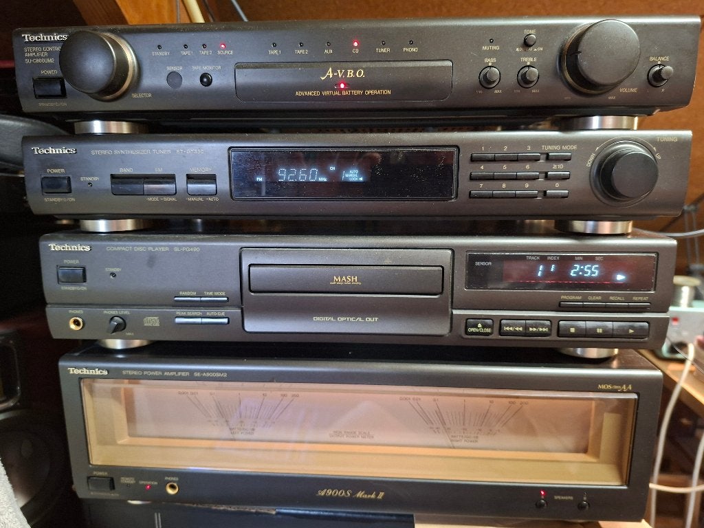 Technics set met mooie versterker, Gebruikt, 60 tot 120 watt, Stereo, Ophalen