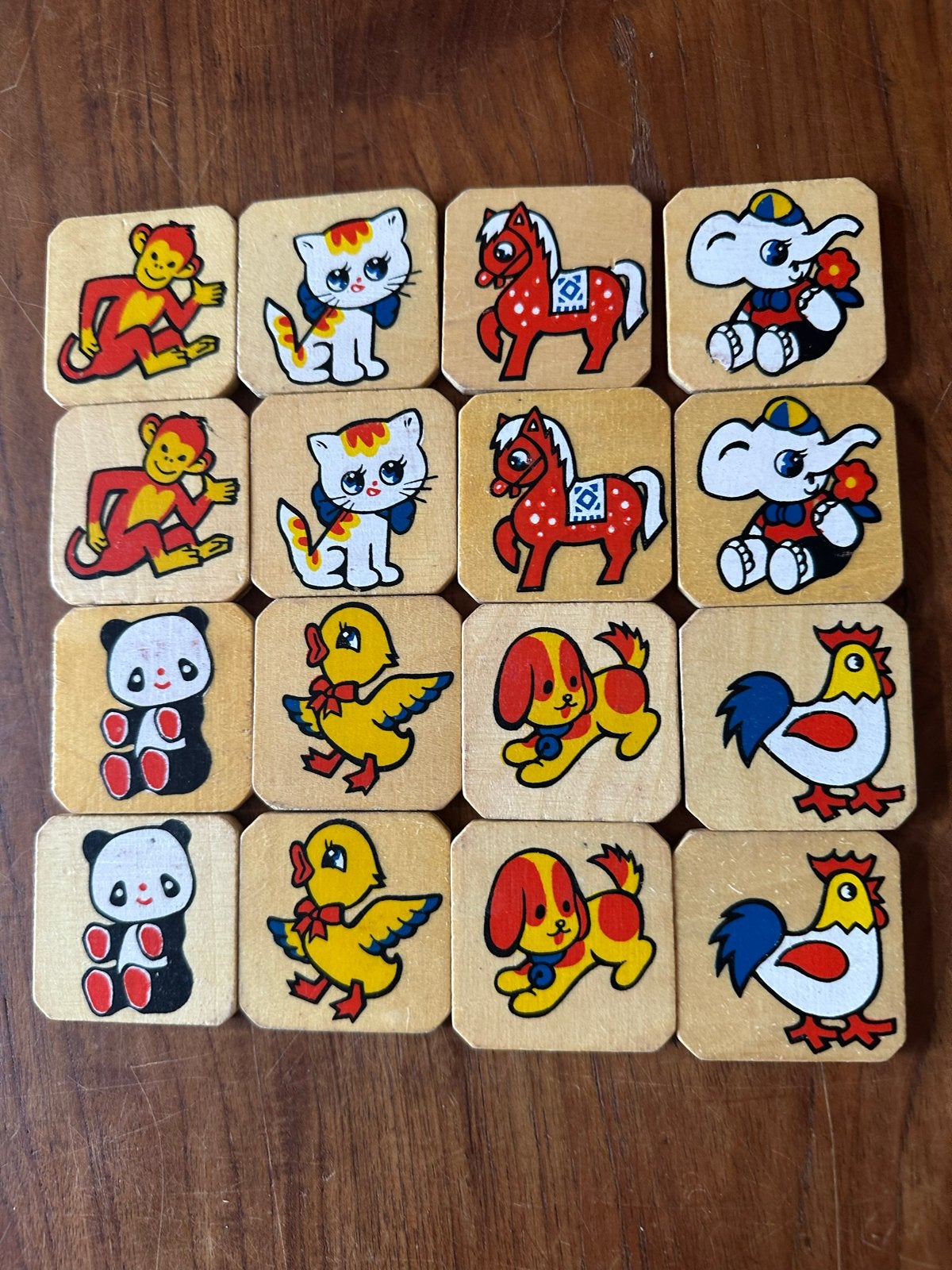 Vintage houten memory spel 'Make a Pair' - Dieren, Ophalen of Verzenden, Gebruikt, Overige typen