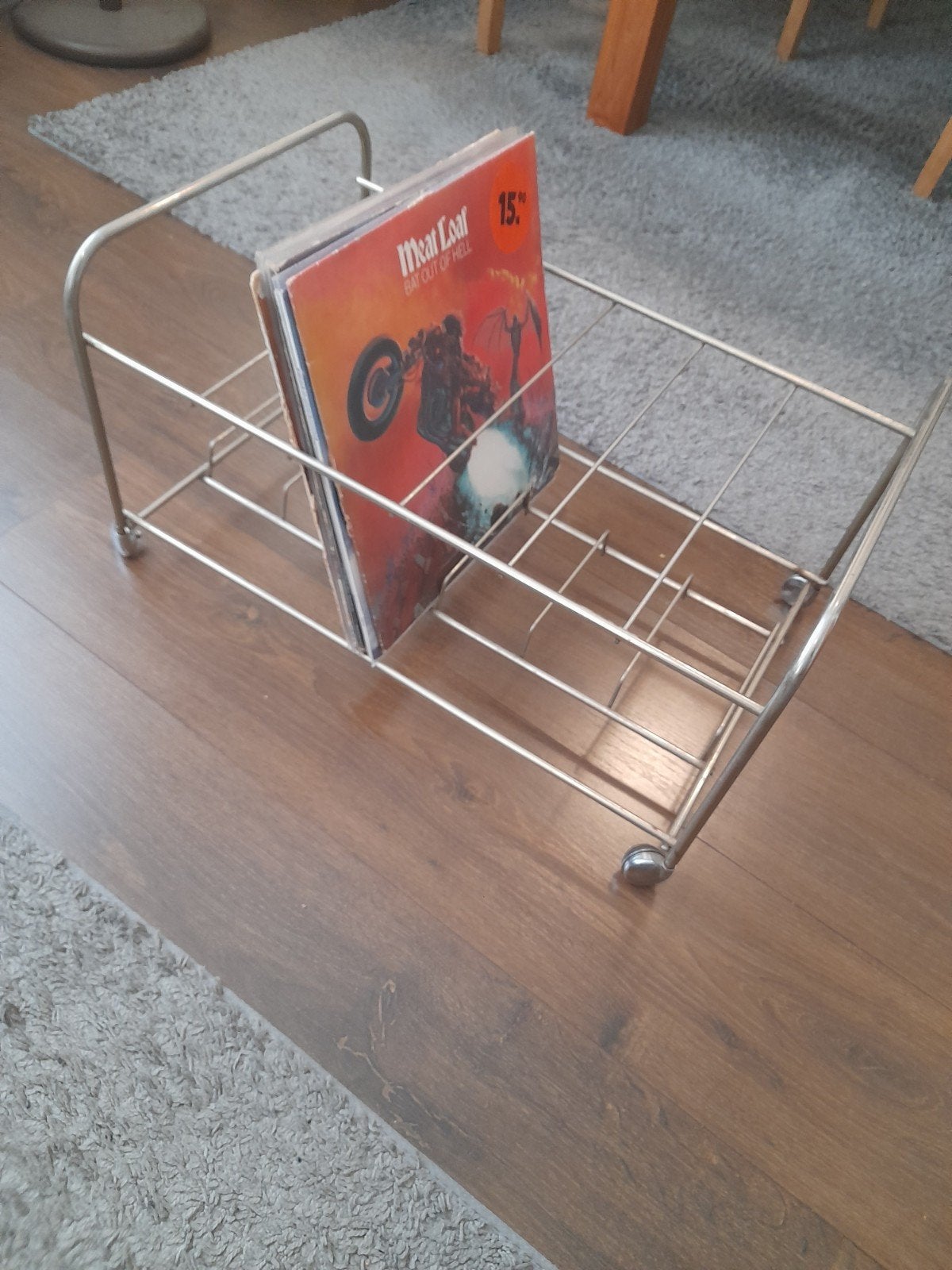 Vintage LP / Vinyl opbergkar, Ophalen, Gebruikt, 12 inch