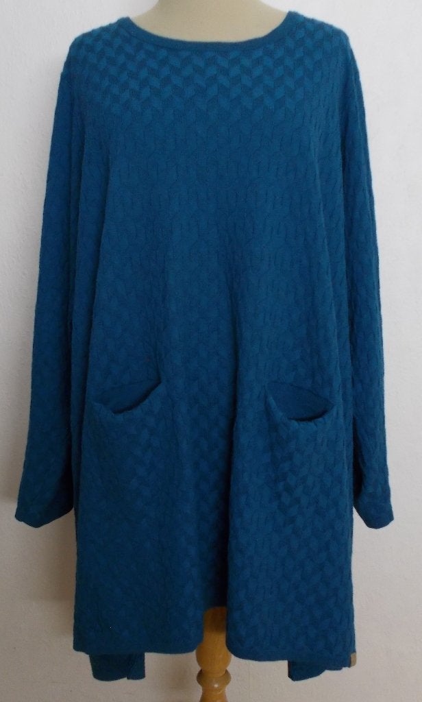Mooie blauwe tuniek/trui van Pont Neuf! 2 XL, Verzenden, Zo goed als nieuw, Maat 46/48 (XL) of groter, Blauw